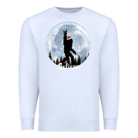 White santa bigfoot christmas rock funny sasquatch believe xmas t shirt Premium Sweatshirt - linhVisuals