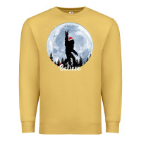 Antique Gold santa bigfoot christmas rock funny sasquatch believe xmas t shirt Premium Sweatshirt - linhVisuals