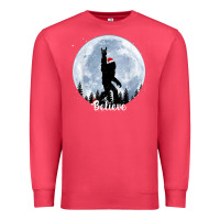 Cardinal santa bigfoot christmas rock funny sasquatch believe xmas t shirt Premium Sweatshirt - linhVisuals