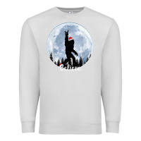 Dove Grey santa bigfoot christmas rock funny sasquatch believe xmas t shirt Premium Sweatshirt - linhVisuals