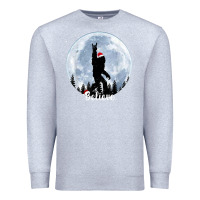 Heather Grey santa bigfoot christmas rock funny sasquatch believe xmas t shirt Premium Sweatshirt - linhVisuals