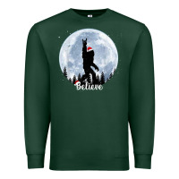 Sports Green santa bigfoot christmas rock funny sasquatch believe xmas t shirt Premium Sweatshirt - linhVisuals