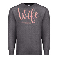 Charcoal Heather wife collection t shirt Premium Sweatshirt - linhVisuals