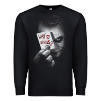 Black us dc dark knight photo why so serious 01 black h pullover hoodie Premium Sweatshirt - linhVisuals