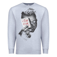 Heather Grey us dc dark knight photo why so serious 01 black h pullover hoodie Premium Sweatshirt - linhVisuals