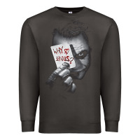 Smoke us dc dark knight photo why so serious 01 black h pullover hoodie Premium Sweatshirt - linhVisuals