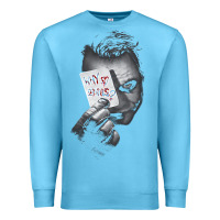 Ocean Blue us dc dark knight photo why so serious 01 black h pullover hoodie Premium Sweatshirt - linhVisuals