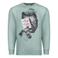 Seafoam us dc dark knight photo why so serious 01 black h pullover hoodie Premium Sweatshirt - linhVisuals