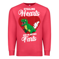 Cardinal stealing hearts and blasting farts valentine's day t shirt Premium Sweatshirt - linhVisuals