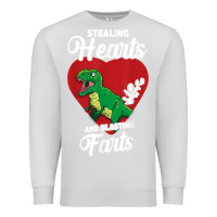 Dove Grey stealing hearts and blasting farts valentine's day t shirt Premium Sweatshirt - linhVisuals