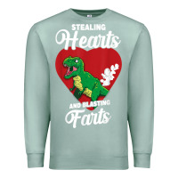 Seafoam stealing hearts and blasting farts valentine's day t shirt Premium Sweatshirt - linhVisuals