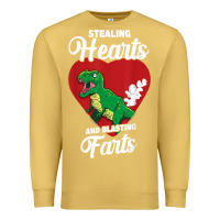 Antique Gold stealing hearts and blasting farts valentine's day t shirt Premium Sweatshirt - linhVisuals