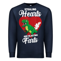 Navy stealing hearts and blasting farts valentine's day t shirt Premium Sweatshirt - linhVisuals