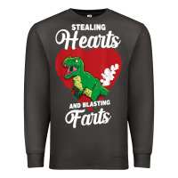 Smoke stealing hearts and blasting farts valentine's day t shirt Premium Sweatshirt - linhVisuals