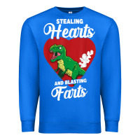 True Royal stealing hearts and blasting farts valentine's day t shirt Premium Sweatshirt - linhVisuals