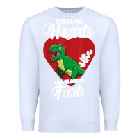 White stealing hearts and blasting farts valentine's day t shirt Premium Sweatshirt - linhVisuals