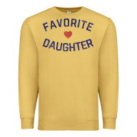 Antique Gold womens favorite daughter heart distressed vintage faded classic t shir Premium Sweatshirt - linhVisuals