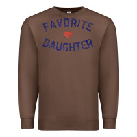 Chestnut womens favorite daughter heart distressed vintage faded classic t shir Premium Sweatshirt - linhVisuals