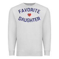 Dove Grey womens favorite daughter heart distressed vintage faded classic t shir Premium Sweatshirt - linhVisuals