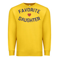 Lemon womens favorite daughter heart distressed vintage faded classic t shir Premium Sweatshirt - linhVisuals