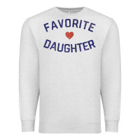 Oatmeal Heather womens favorite daughter heart distressed vintage faded classic t shir Premium Sweatshirt - linhVisuals