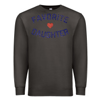 Smoke womens favorite daughter heart distressed vintage faded classic t shir Premium Sweatshirt - linhVisuals