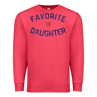 Cardinal womens favorite daughter heart distressed vintage faded classic t shir Premium Sweatshirt - linhVisuals