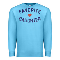 Ocean Blue womens favorite daughter heart distressed vintage faded classic t shir Premium Sweatshirt - linhVisuals