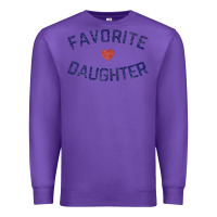Purple womens favorite daughter heart distressed vintage faded classic t shir Premium Sweatshirt - linhVisuals