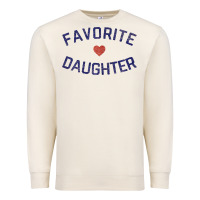Sandshell womens favorite daughter heart distressed vintage faded classic t shir Premium Sweatshirt - linhVisuals