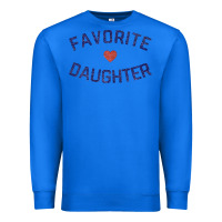 True Royal womens favorite daughter heart distressed vintage faded classic t shir Premium Sweatshirt - linhVisuals