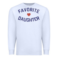 White womens favorite daughter heart distressed vintage faded classic t shir Premium Sweatshirt - linhVisuals