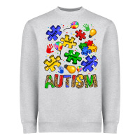 Heather Grey autism Heavyweight Sweatshirt - JahusDesignShop