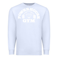 White POWERHOUSE GYM POPULAR Premium Sweatshirt - linhVisuals