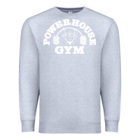 Heather Grey POWERHOUSE GYM POPULAR Premium Sweatshirt - linhVisuals