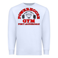 White POWERHOUSE GYM CLASSIC Premium Sweatshirt - linhVisuals