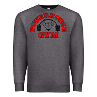 Charcoal Heather POWERHOUSE GYM VINTAGE SPORT Premium Sweatshirt - linhVisuals