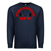 Navy POWERHOUSE GYM VINTAGE SPORT Premium Sweatshirt - linhVisuals