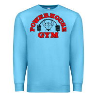 Ocean Blue POWERHOUSE GYM VINTAGE SPORT Premium Sweatshirt - linhVisuals