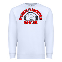 White POWERHOUSE GYM VINTAGE SPORT Premium Sweatshirt - linhVisuals