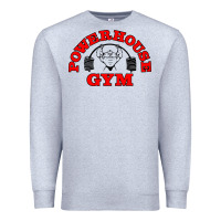 Heather Grey POWERHOUSE GYM VINTAGE SPORT Premium Sweatshirt - linhVisuals