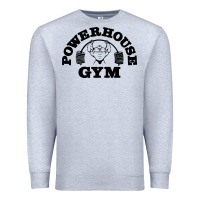 Heather Grey POWERHOUSE GYM Premium Sweatshirt - linhVisuals