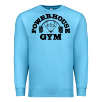 Ocean Blue POWERHOUSE GYM Premium Sweatshirt - linhVisuals