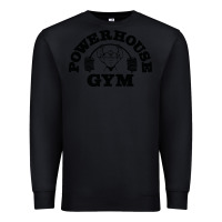 Black POWERHOUSE GYM Premium Sweatshirt - linhVisuals
