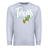 Heather Grey texas state map pride cactus vintage texas sweatshirt Premium Sweatshirt - linhVisuals
