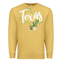 Antique Gold texas state map pride cactus vintage texas sweatshirt Premium Sweatshirt - linhVisuals