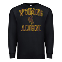 Black wyoming cowboys apparel alumni classic arch long sleeve t shirt Premium Sweatshirt - linhVisuals