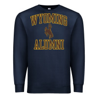 Navy wyoming cowboys apparel alumni classic arch long sleeve t shirt Premium Sweatshirt - linhVisuals