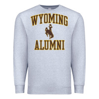 Heather Grey wyoming cowboys apparel alumni classic arch long sleeve t shirt Premium Sweatshirt - linhVisuals