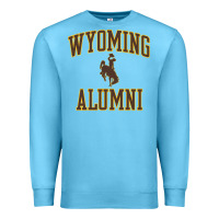 Ocean Blue wyoming cowboys apparel alumni classic arch long sleeve t shirt Premium Sweatshirt - linhVisuals